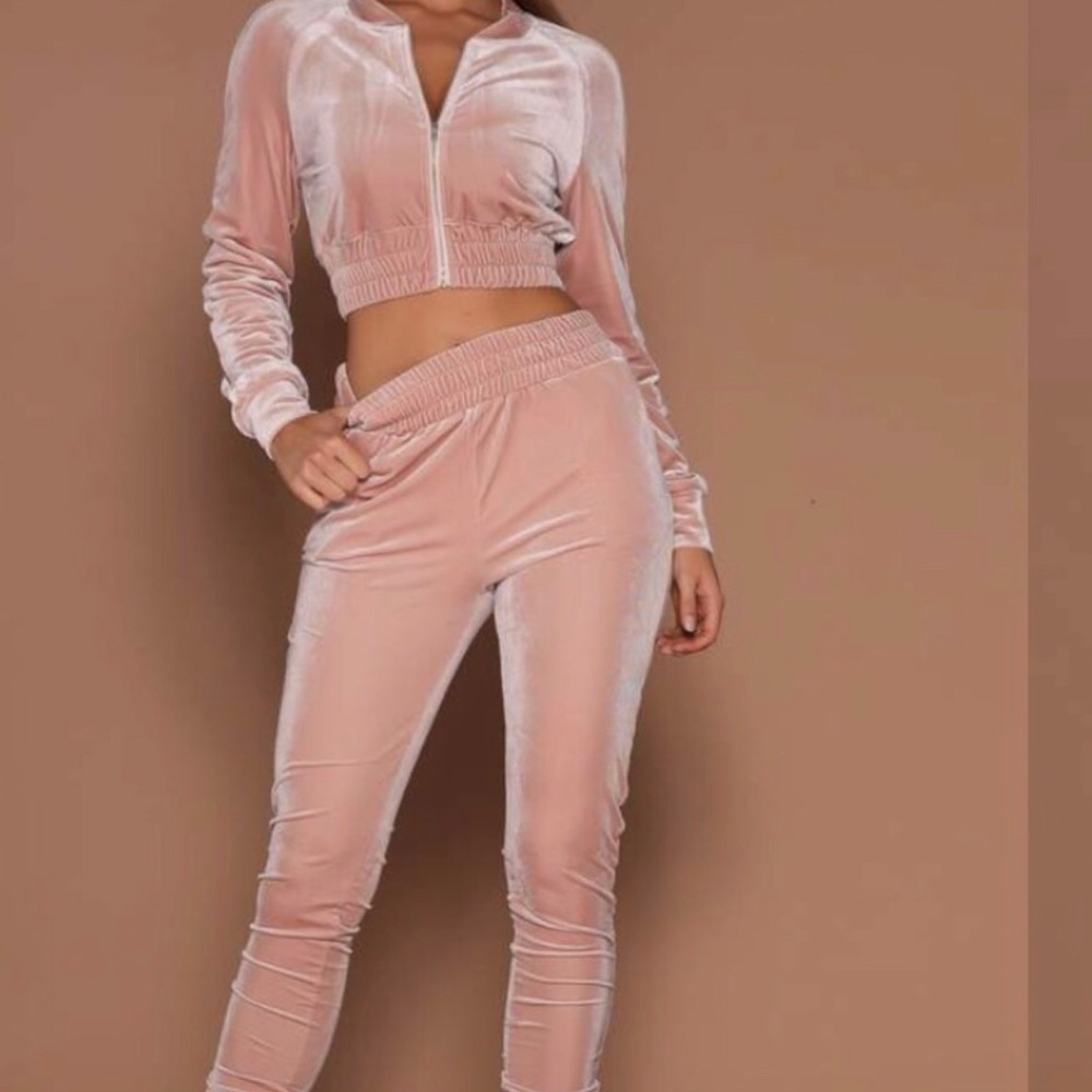 Meshki champagne velvet jumpsuit